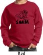 Kids Black Penguin Power Swim Youth Sweatshirt