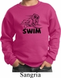 Kids Black Penguin Power Swim Youth Sweatshirt