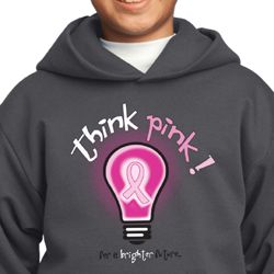 Kids Breast Cancer Awareness Hoodie Think Pink Hoody