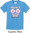 Kids Breast Cancer Awareness Shirt Protect 2nd Base Tee T-Shirt