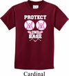 Kids Breast Cancer Awareness Shirt Protect 2nd Base Tee T-Shirt