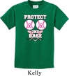 Kids Breast Cancer Awareness Shirt Protect 2nd Base Tee T-Shirt