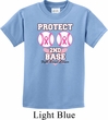 Kids Breast Cancer Awareness Shirt Protect 2nd Base Tee T-Shirt