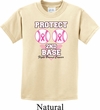 Kids Breast Cancer Awareness Shirt Protect 2nd Base Tee T-Shirt