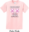 Kids Breast Cancer Awareness Shirt Protect 2nd Base Tee T-Shirt