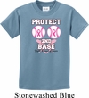 Kids Breast Cancer Awareness Shirt Protect 2nd Base Tee T-Shirt