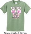 Kids Breast Cancer Awareness Shirt Protect 2nd Base Tee T-Shirt