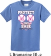 Kids Breast Cancer Awareness Shirt Protect 2nd Base Tee T-Shirt