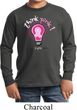 Kids Breast Cancer Awareness Shirt Think Pink Long Sleeve Tee T-Shirt