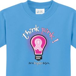 Kids Breast Cancer Awareness Shirt Think Pink Tee T-Shirt