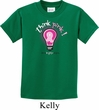 Kids Breast Cancer Awareness Shirt Think Pink Tee T-Shirt