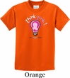 Kids Breast Cancer Awareness Shirt Think Pink Tee T-Shirt