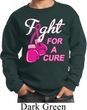Kids Breast Cancer Awareness Sweatshirt Fight For a Cure Sweat Shirt