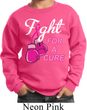 Kids Breast Cancer Awareness Sweatshirt Fight For a Cure Sweat Shirt