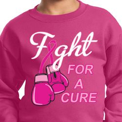 Kids Breast Cancer Awareness Sweatshirt Fight For a Cure Sweat Shirt