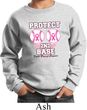 Kids Breast Cancer Awareness Sweatshirt Protect 2nd Base Sweat Shirt