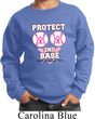 Kids Breast Cancer Awareness Sweatshirt Protect 2nd Base Sweat Shirt
