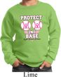 Kids Breast Cancer Awareness Sweatshirt Protect 2nd Base Sweat Shirt