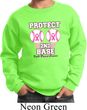 Kids Breast Cancer Awareness Sweatshirt Protect 2nd Base Sweat Shirt