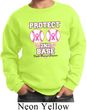 Kids Breast Cancer Awareness Sweatshirt Protect 2nd Base Sweat Shirt