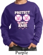 Kids Breast Cancer Awareness Sweatshirt Protect 2nd Base Sweat Shirt