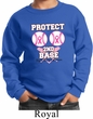 Kids Breast Cancer Awareness Sweatshirt Protect 2nd Base Sweat Shirt