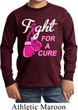 Kids Breast Cancer Shirt Fight For a Cure Long Sleeve Tee T-Shirt