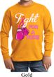 Kids Breast Cancer Shirt Fight For a Cure Long Sleeve Tee T-Shirt