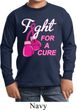 Kids Breast Cancer Shirt Fight For a Cure Long Sleeve Tee T-Shirt