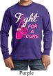 Kids Breast Cancer Shirt Fight For a Cure Long Sleeve Tee T-Shirt
