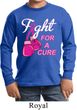 Kids Breast Cancer Shirt Fight For a Cure Long Sleeve Tee T-Shirt