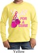 Kids Breast Cancer Shirt Fight For a Cure Long Sleeve Tee T-Shirt