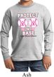 Kids Breast Cancer Shirt Protect 2nd Base Long Sleeve Tee T-Shirt