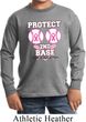 Kids Breast Cancer Shirt Protect 2nd Base Long Sleeve Tee T-Shirt