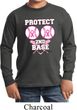 Kids Breast Cancer Shirt Protect 2nd Base Long Sleeve Tee T-Shirt