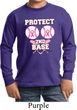 Kids Breast Cancer Shirt Protect 2nd Base Long Sleeve Tee T-Shirt