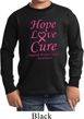 Kids Breast Cancer Tee Hope Love Cure Youth Long Sleeve