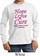Kids Breast Cancer Tee Hope Love Cure Youth Long Sleeve