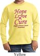 Kids Breast Cancer Tee Hope Love Cure Youth Long Sleeve