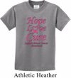 Kids Breast Cancer Tee Hope Love Cure Youth T-shirt