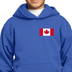 Kids Canada Hoodie Canadian Flag Pocket Print Youth Hoody