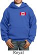 Kids Canada Hoodie Canadian Flag Pocket Print Youth Hoody