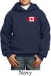 Kids Canada Hoodie Canadian Flag Pocket Print Youth Hoody