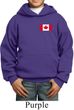 Kids Canada Hoodie Canadian Flag Pocket Print Youth Hoody