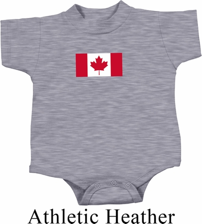 Kids Canada Romper Canadian Flag Small Print Baby Creeper