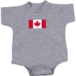 Kids Canada Romper Canadian Flag Small Print Baby Creeper