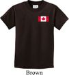 Kids Canada Tee Canadian Flag Pocket Print Youth T-shirt