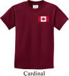 Kids Canada Tee Canadian Flag Pocket Print Youth T-shirt