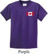 Kids Canada Tee Canadian Flag Pocket Print Youth T-shirt