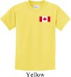 Kids Canada Tee Canadian Flag Pocket Print Youth T-shirt